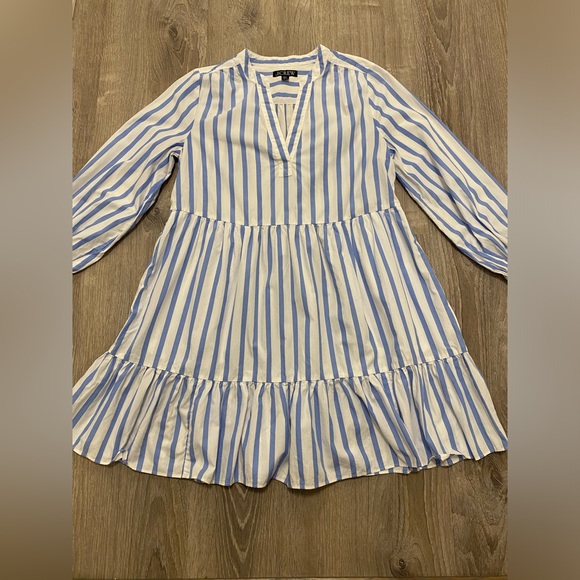 J. Crew Tiered cotton poplin mini dress in Barrie stripe- XXS - Picture 5 of 16